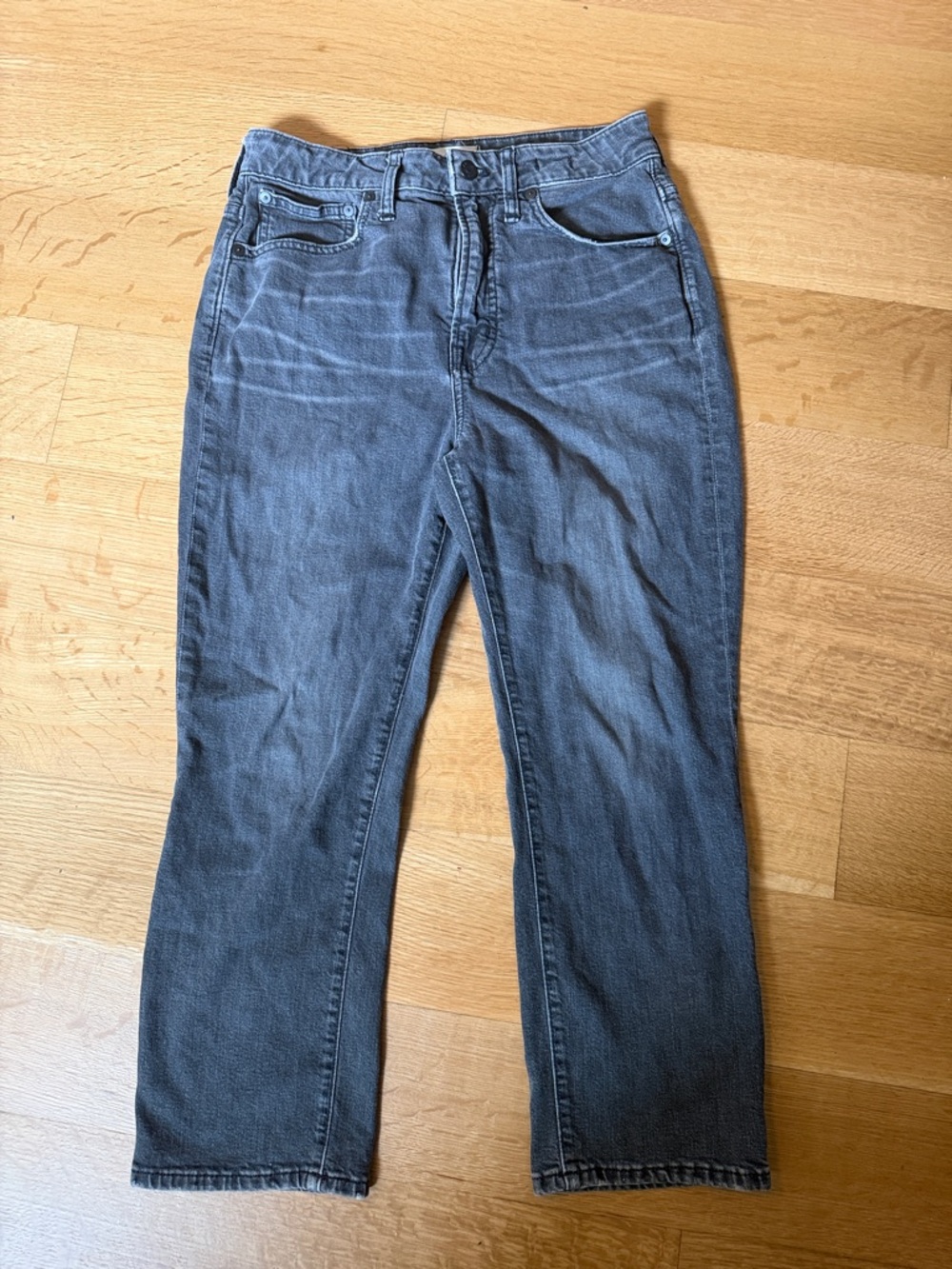 Madewell Women's Straight-Leg Jeans in Washed Charcoal
